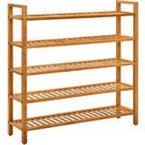 vidaXL Stalak za obuću s 5 polica 100x27x100 cm od masivne hrastovine cijene