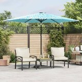 vidaXL Vrtni suncobran s čeličnom šipkom plavi 288x288x225 cm | shoptok.hr