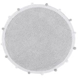 Lorena Canals Okrogla preproga iz bombaža Bubbyl - Light grey - White | Shoptok.si