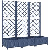  Vrtna sadilica s rešetkom plava siva 120 x 40 x 121,5 cm PP | shoptok.hr