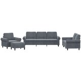 vidaXL 4-dijelni set sofa s jastucima tamnosivi baršunasti Cijene