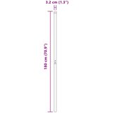  Stup za ogradu 2 kom. Srebrna Čelik s praškastim premazom 180 cm | Shoptok.si