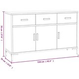  Komoda smeđa 110 x 35 x 70 cm od masivne borovine | Eponuda.com