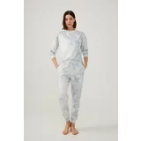 LOS OJOS Pajama Set - Gray - Batik print