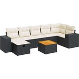 vidaXL 8-dijelni set vrtnih sofa od poliratana s jastucima crni | shoptok.hr