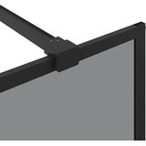 Zid za walk-in tuš Crna 140 x 195 cm Staklo otporno na udarce | shoptok.hr