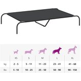  Povišeni krevet za pse crni 130x80x20 cm Oxford tkanina i čelik | Shoptok.si