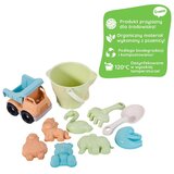 Woopie green set kanti za pijesak s automobilom 11 kom. biorazgradiv organski materijal | shoptok.hr