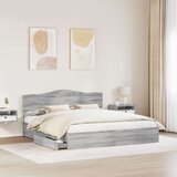  Krevet s od storage Siva Sonoma 180 x 200 cm Konstruirano drvo | shoptok.hr