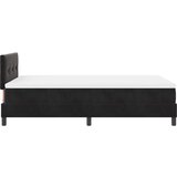 Box Spring Postelja z Blazino Črna 120x200 cm Žamet, (22052810) | Shoptok.si