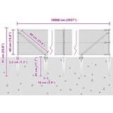 vidaXL varjena jeklena ograja z 13 sidrnimi stebri Zelena 0.4x100 m Jeklo | Shoptok.si