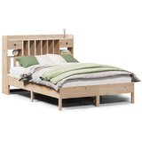 vidaXL Knjižna postelja brez vzmetnice 135x190 cm trdna borovina | Shoptok.si