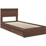  Okvir za krevet Smeđi hrast 90 x 190 cm Konstruirano drvo | shoptok.hr