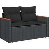 vidaXL 8-dijelni set vrtnih sofa od poliratana s jastucima crni | shoptok.hr