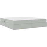 Krevet s madracem i skladištem Svijetlo siva 200 x 200 cm | shoptok.hr