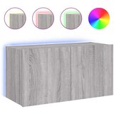  Zidni TV ormarić s LED svjetlima boja hrasta 80x35x41 cm | shoptok.hr