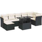 vidaXL 8-dijelni set vrtnih sofa od poliratana s jastucima crni | shoptok.hr