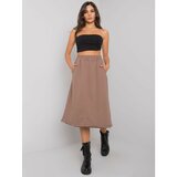 Fashion Hunters brown cotton flared skirt Cene