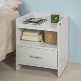 SoBuy nočna omarica s predalom v beli barvi v skandinavskem slogu, (20815131) | Shoptok.si