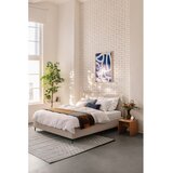 Bonami Selection Bež oblazinjena zakonska postelja z ležiščem in rešetko 160x200 cm Noira Slim - | Shoptok.si