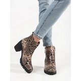 Shelvt Heeled ankle boots with a snakeskin pattern | ePonuda.com