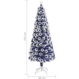  Umjetno božićno drvce LED bijelo-plavo 210 cm optička vlakna | shoptok.hr