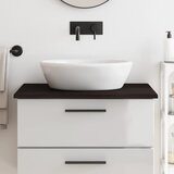 vidaXL Kupaonska radna ploča tamnosmeđa 80x50x2 cm tretirano drvo | shoptok.hr