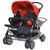  Dječja Kolica za Blizance Čelik Crveno-Crna | shoptok.hr
