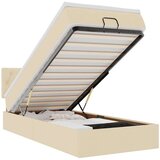 vidaXL Otomanski posteljni okvir z vzmetnico krem 80x200 cm blago, (21611272) | Shoptok.si