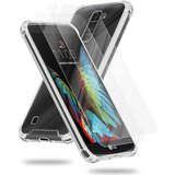 Cadorabo ohišje in 2x kaljeno zaščitno steklo, združljivo z LG v prozorni - hibridni zaščitni pokrov s silikonskim robom TPU in akrilnim steklom, (20566046) | Shoptok.si
