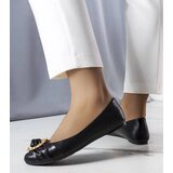 Gemre Black ballet flats with a golden ornament Antoinette | shoptok.hr