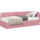  Kutni okvir kreveta Ružičasta 80 x 200 cm Baršun | shoptok.hr