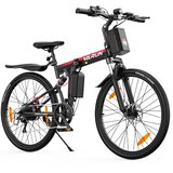 VARUN Zložljivo električno gorsko kolo M26-3 PRO 26", polnovzmeteno, črno-rdeče, (5000255663) | Shoptok.si