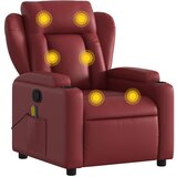Maison Chic masažni naslanjač - Relax naslanjač vinsko rdeče umetno usnje, (22134675) | Shoptok.si