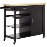 Premier Housewares Servirni voziček na kolesih iz masivnega kavčukovca 48x105 cm Frankfurt – Cene