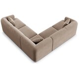 Cosmopolitan Design Svjetlo smeđa baršunasti kutna garnitura Campi – | shoptok.hr