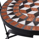 Bistro 3-dijelni mozaični bistro set s keramičkim pločicama boje cigle | shoptok.hr