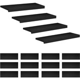 Step treads 16 kom. 80 x 30 x 2 cm Crna Čvrsto drvo bukve Slike