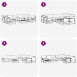  Set vanjskih sofa 10 kom. Bijela i crna | shoptok.hr