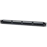 prespojni UTP panel Cat.5e 24-portni 1U 19", crni