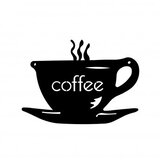 WALLXPERT Zidna dekoracija Bi Coffee, 50x36cm, Crna | Eponuda.ba