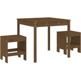  3-dijelni vrtni bistro set boja meda od masivne borovine | Eponuda.com