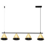  Luster na sajli CONE 4xGU10/10W/230V zlatna/crna | Eponuda.com