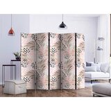 Artgeist Paravan Pink Palm Leaves I, 5-Delni, Dvostranski | Shoptok.si