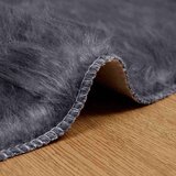  Lažni Ovčji Tepih Antracit 100 x 100 cm Poliester | shoptok.hr