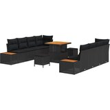  Sjedeća garnitura za vrt 11 kom. 10-Broj sjedala Crna 80 x 80 x 71 cm | shoptok.hr