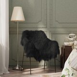 Maison Chic Prevleka za zunanjo pohištvo - Prevleka za stol iz islandske ovčje kože črna 70x110 cm, (21795568) | Shoptok.si