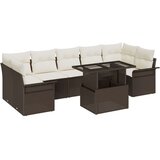 8 komada set vrtnh sofa s jastučićima smeđi poly ratan 2-sjed ili dvosedna vrtna sofa s spremištem i jastučićima smeđi poly rat | shoptok.hr