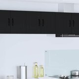 vidaXL Stenska kuhinjska omarica s polico 2 pcs Črna 30 x 31 x 40 cm | Shoptok.si