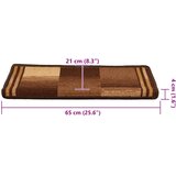  Otirači za stepenice samoljepljivi 5 kom 65x21x4 cm smeđi | Shoptok.si